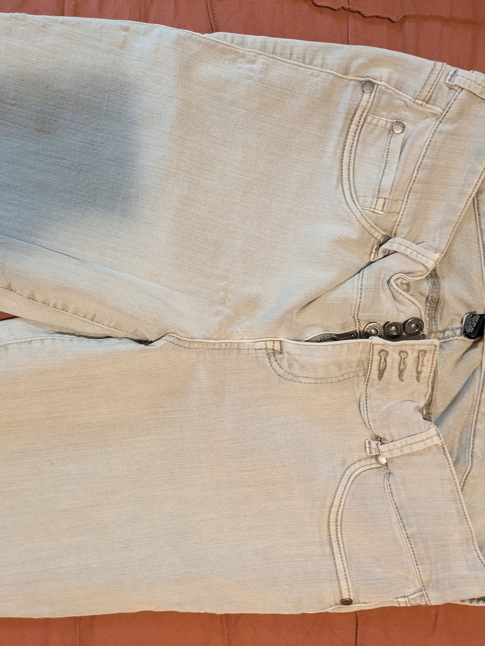 Women's Slim Straight Light Beige Jeans